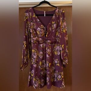 Free People Morning Light Purple KeyHole Boho ~ Size 10